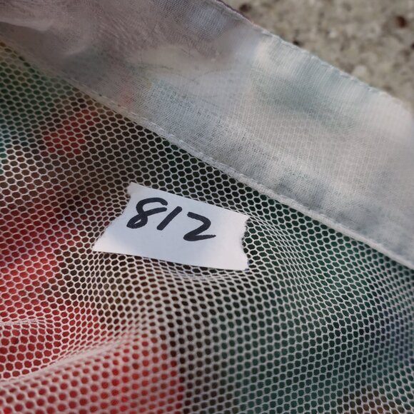 Women Sacai White Multicolor Floral Mixed Media Knit V-Neck Cardigan Sweater L - Picture 14 of 14